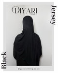 3 Piece Jersey Hijab Bundle - Black, White & Taupe
