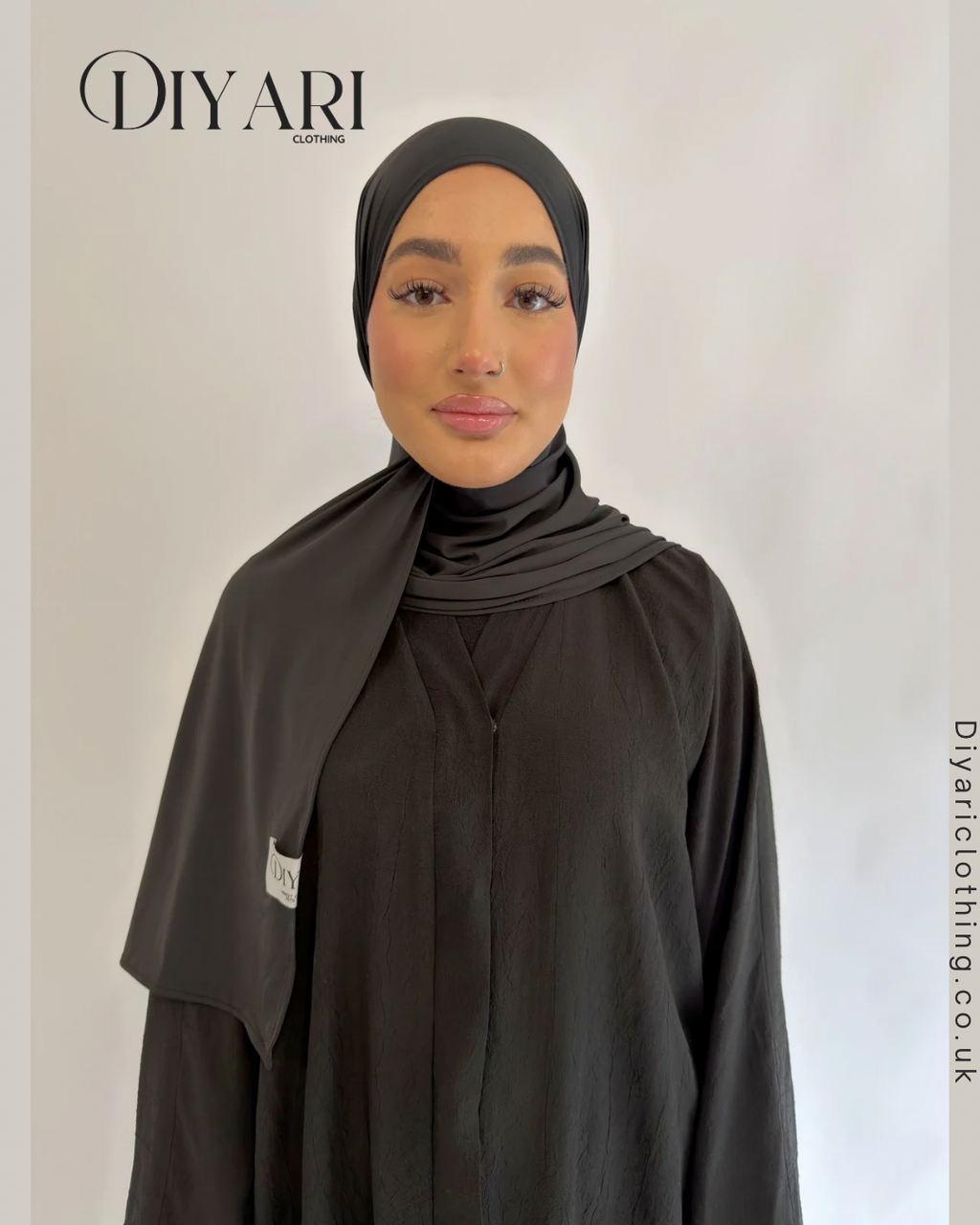 Black Liquid Hijab
