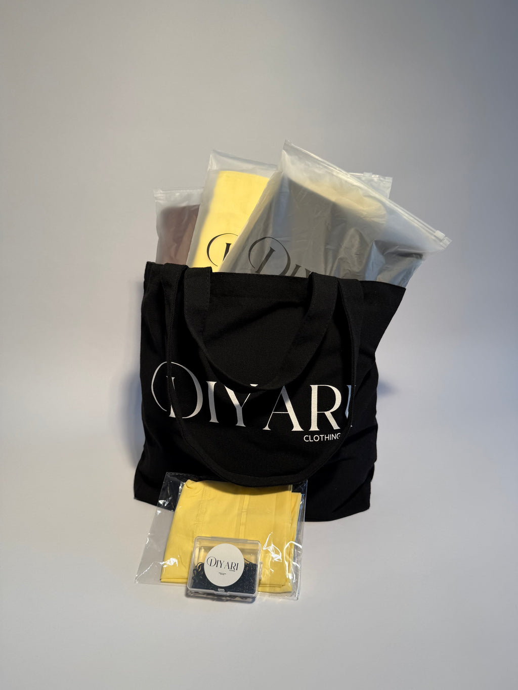 Diyari Signature Bundle Yellow, Printed, Modal, Liquid jersey & Jersey Hijabs.