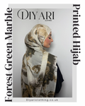 Forest Green Printed Hijab