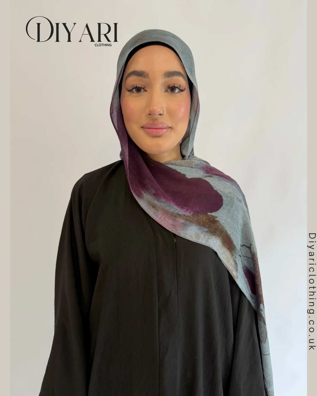 Shadow Berry Printed Hijab - SBP01