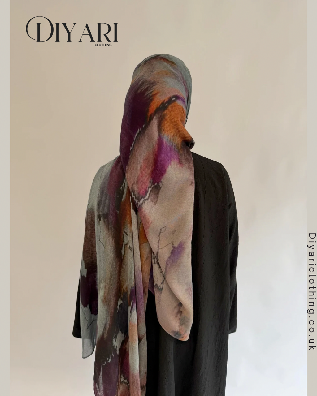 Shadow Berry Printed Hijab - SBP01