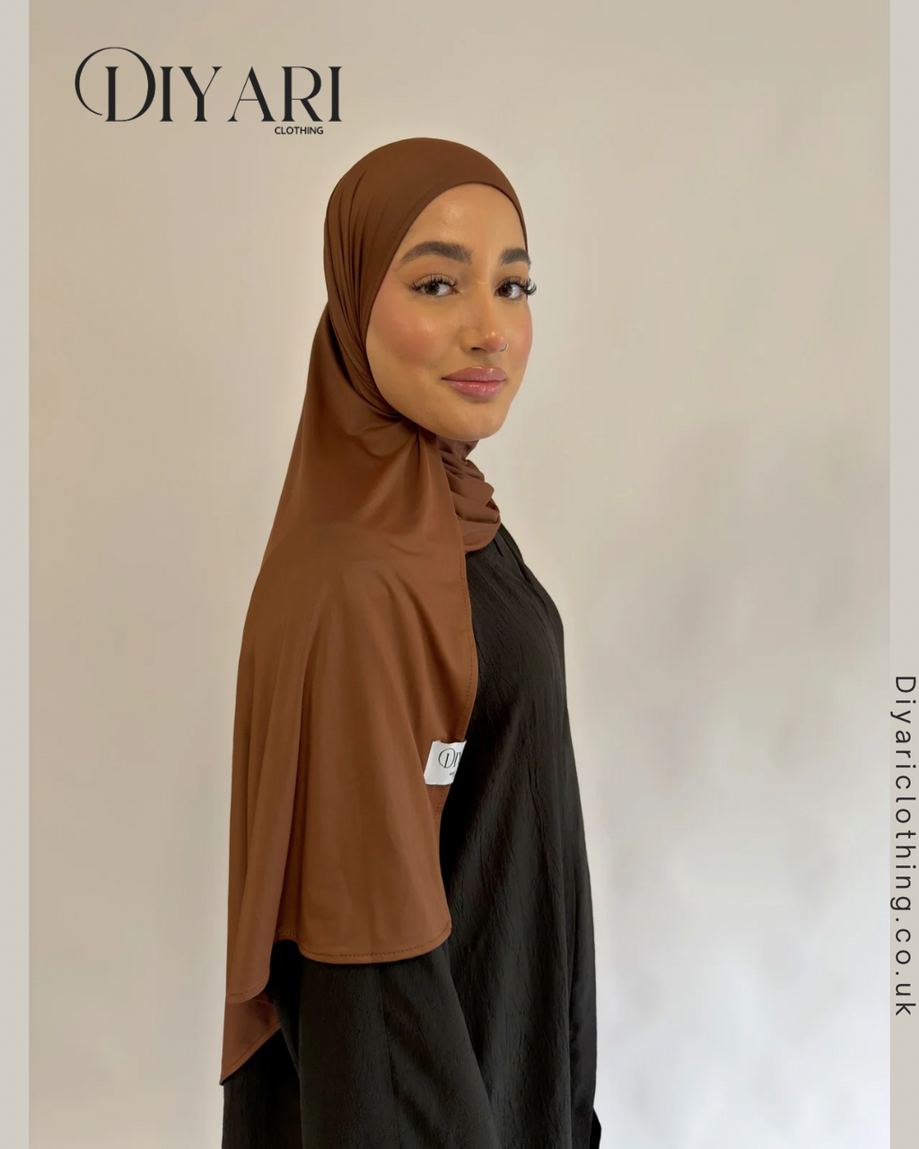 Brown Liquid Jersey Hijab - BLJ02