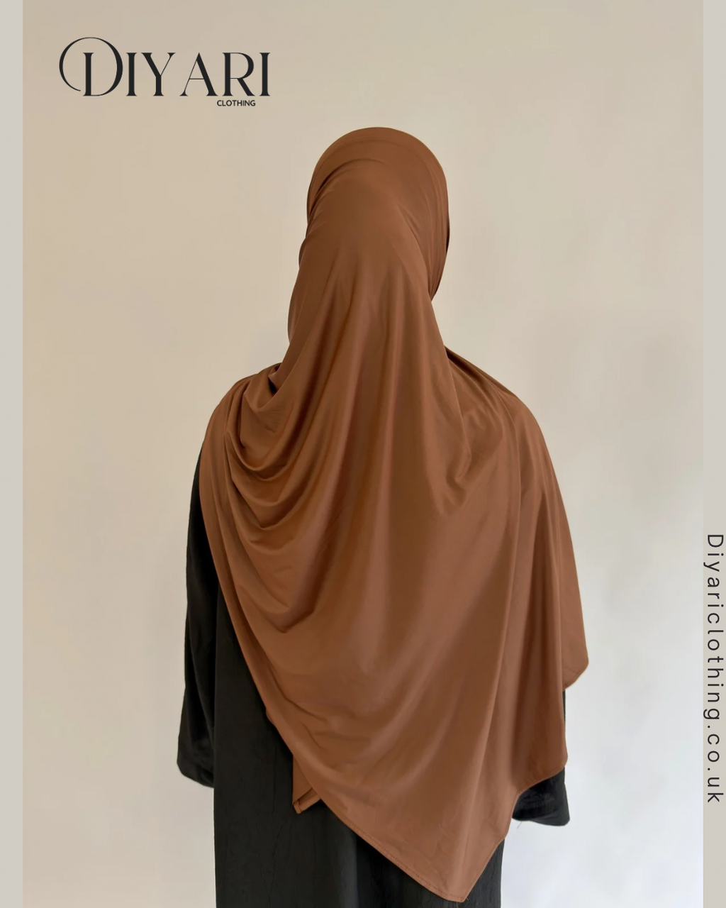 Brown Liquid Jersey Hijab - BLJ02