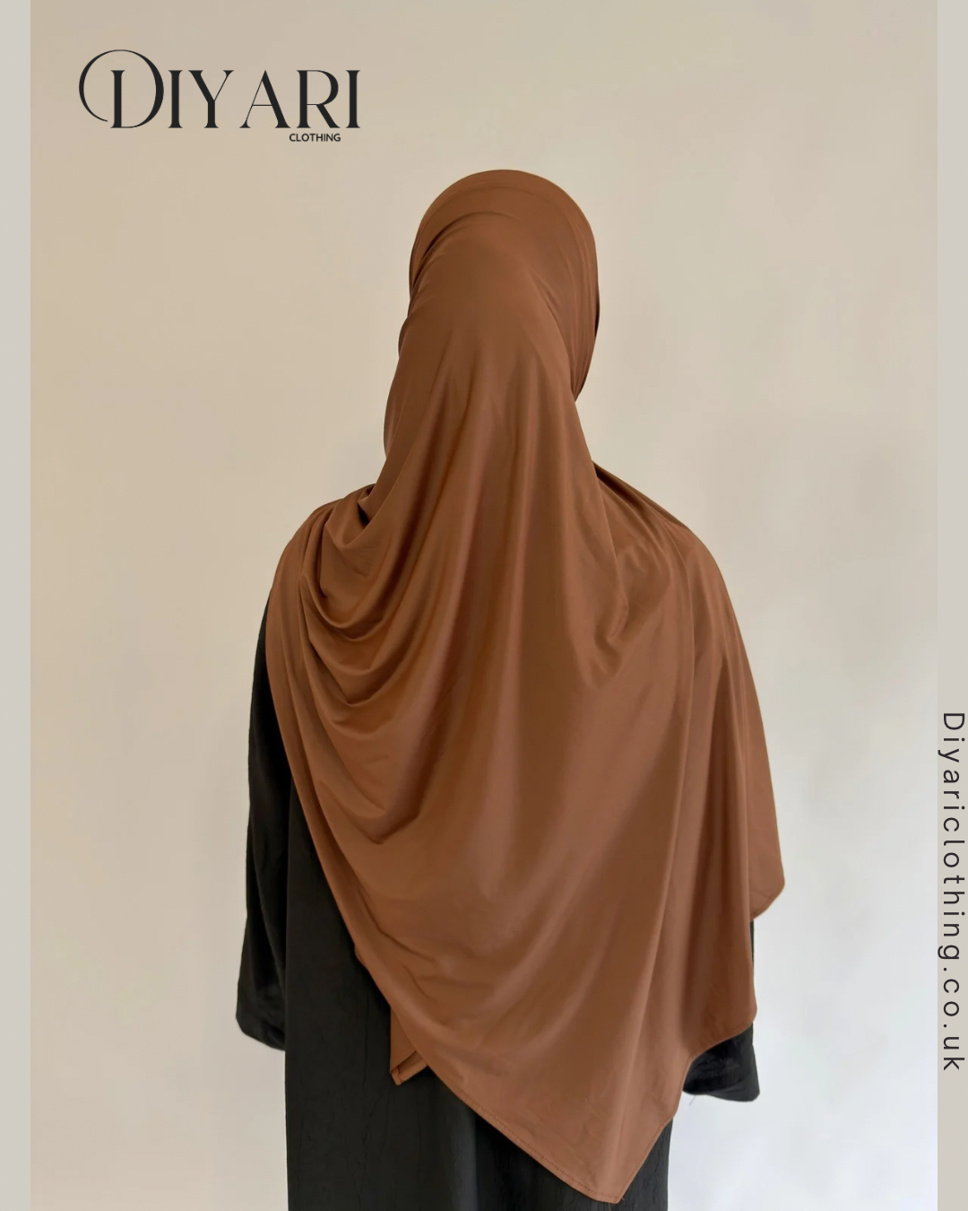Brown Liquid Jersey Hijab - BLJ02