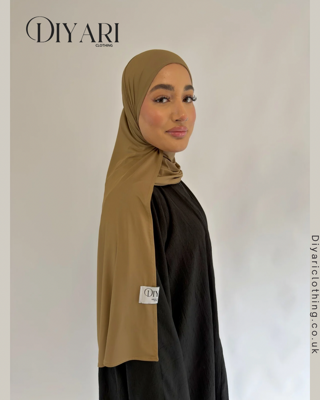 Taupe Liquid Jersey Hijab - TLJ03