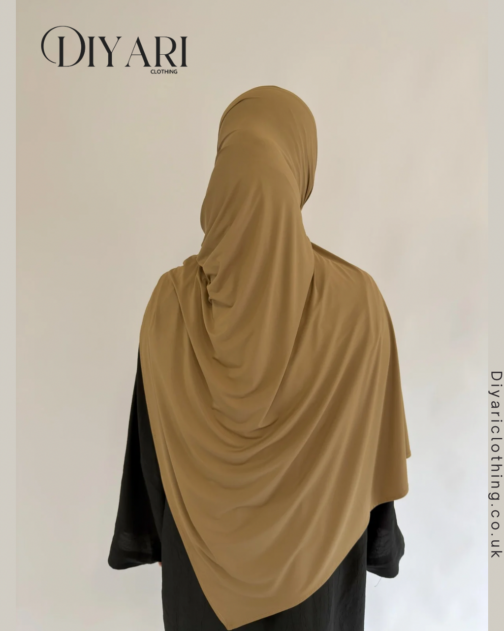 Taupe Liquid Jersey Hijab - TLJ03