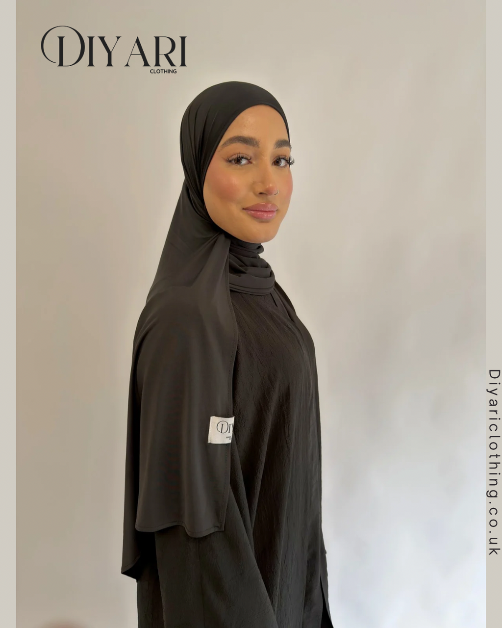 Black Liquid Jersey Hijab - BLJ01