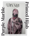 Purple Marble Printed Hijab